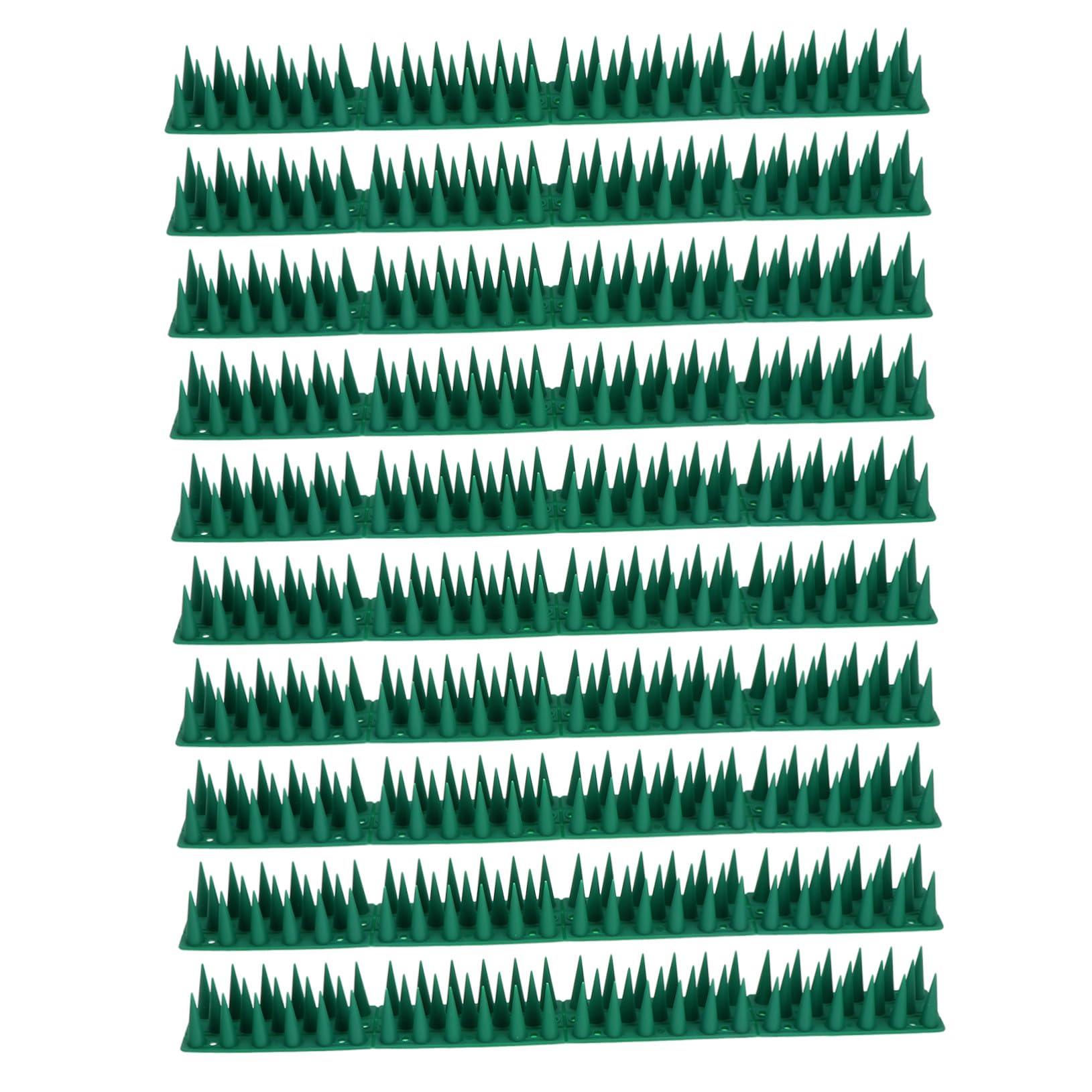 Spina Antiuccelli in Plastica Verde, 10 Set per Piccioni | Strisce ad Alta Densità, Barriera Antiarrampicata, per Camini e Zone Guano