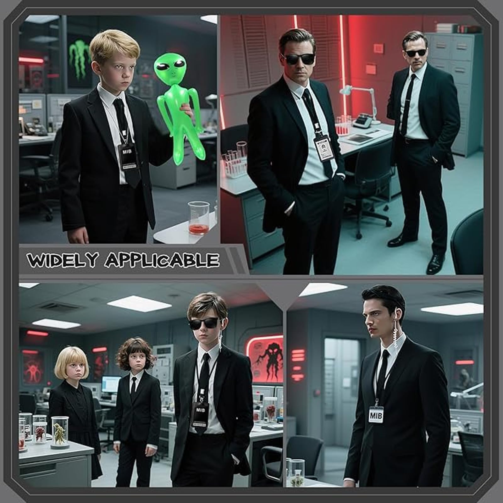 MOYWYCNO 2 Set Agent Costume Accessories Set - Image 3
