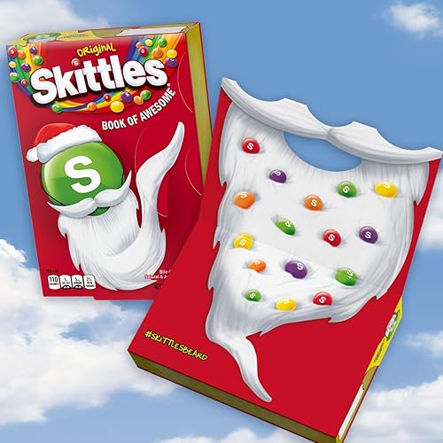 Miniatura 6 de SKITTLES Caja de regalo de dulces navideños masticables original del libro de impresionantes, caja de 6.51 onzas