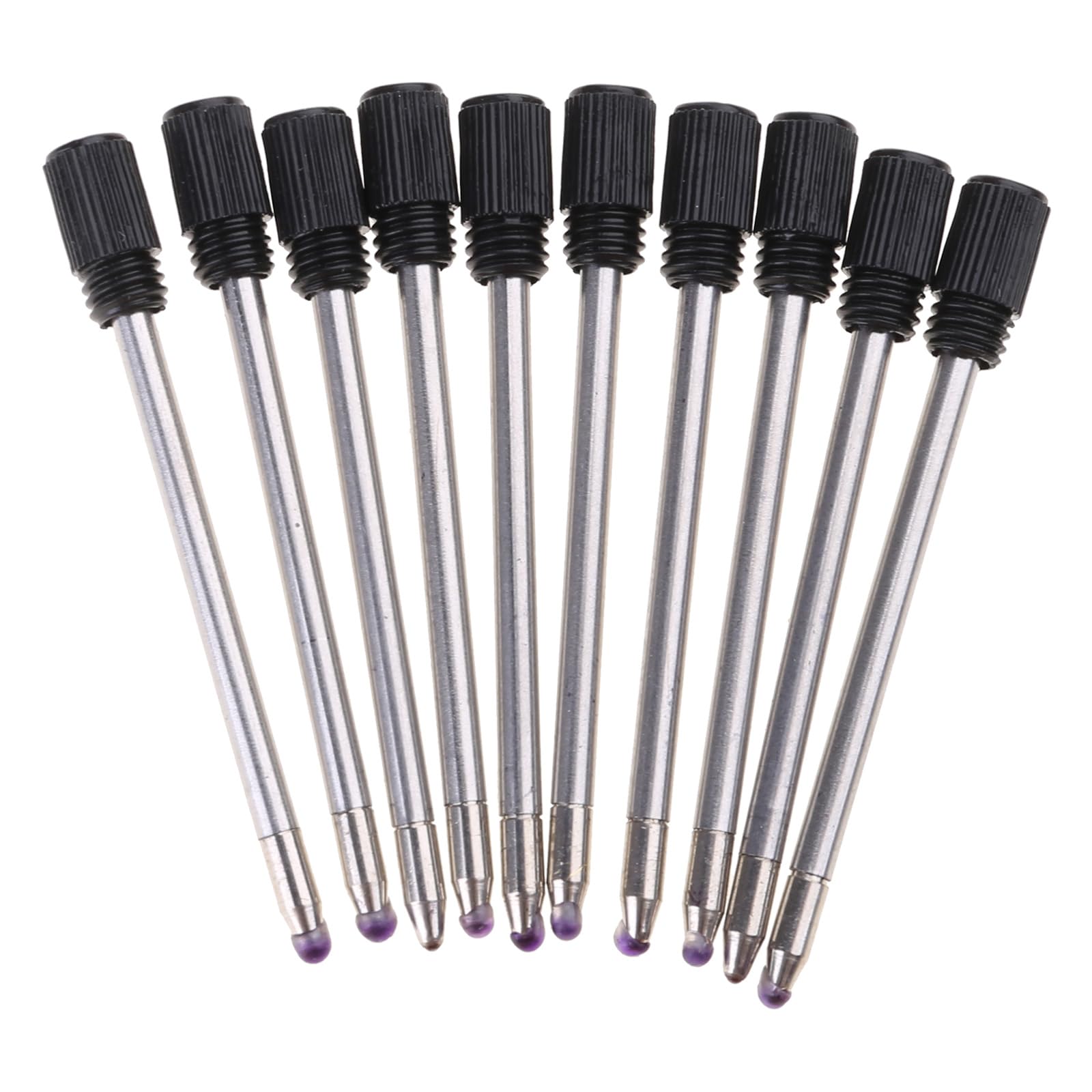 10Pcs Metal Ballpoint Pen Refills for Twist Action Ballpoint Pens Multifunction Pen, Standard Ballpoint Metal Refills