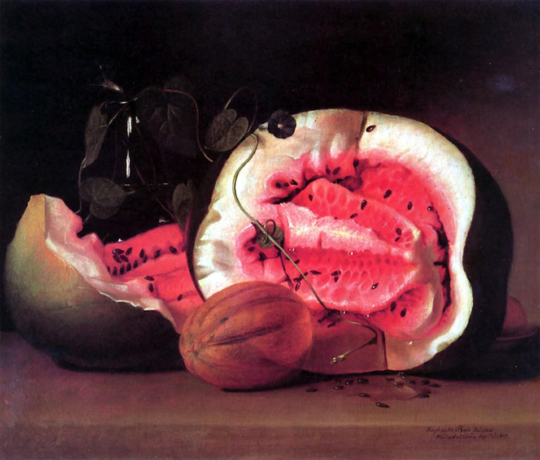 SERENDIPITP Aesthetic Poster Photo Wall Print Retro Picture Melons and Morning Glories by Raphaelle Peale Modern Wall Artwork for Home Decor 60x90cm
