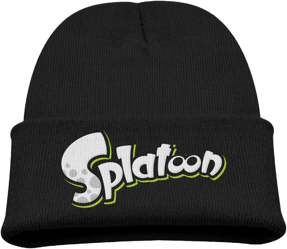 Kid's Novelty Splatoon Logo Soft Beanie Hat Black