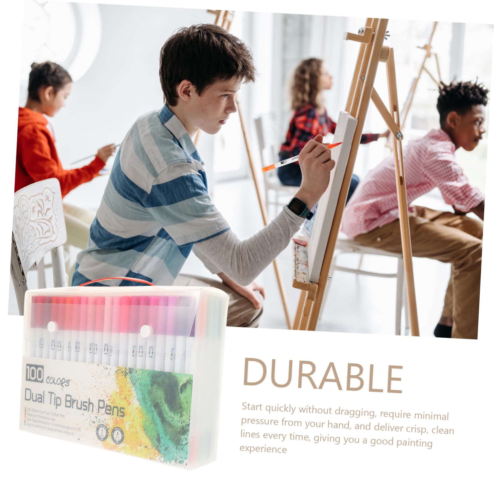 DOITOOL 100pièces Lot de Feutres Pinceau pour Coloriage Écriture Et Projets Artistiques