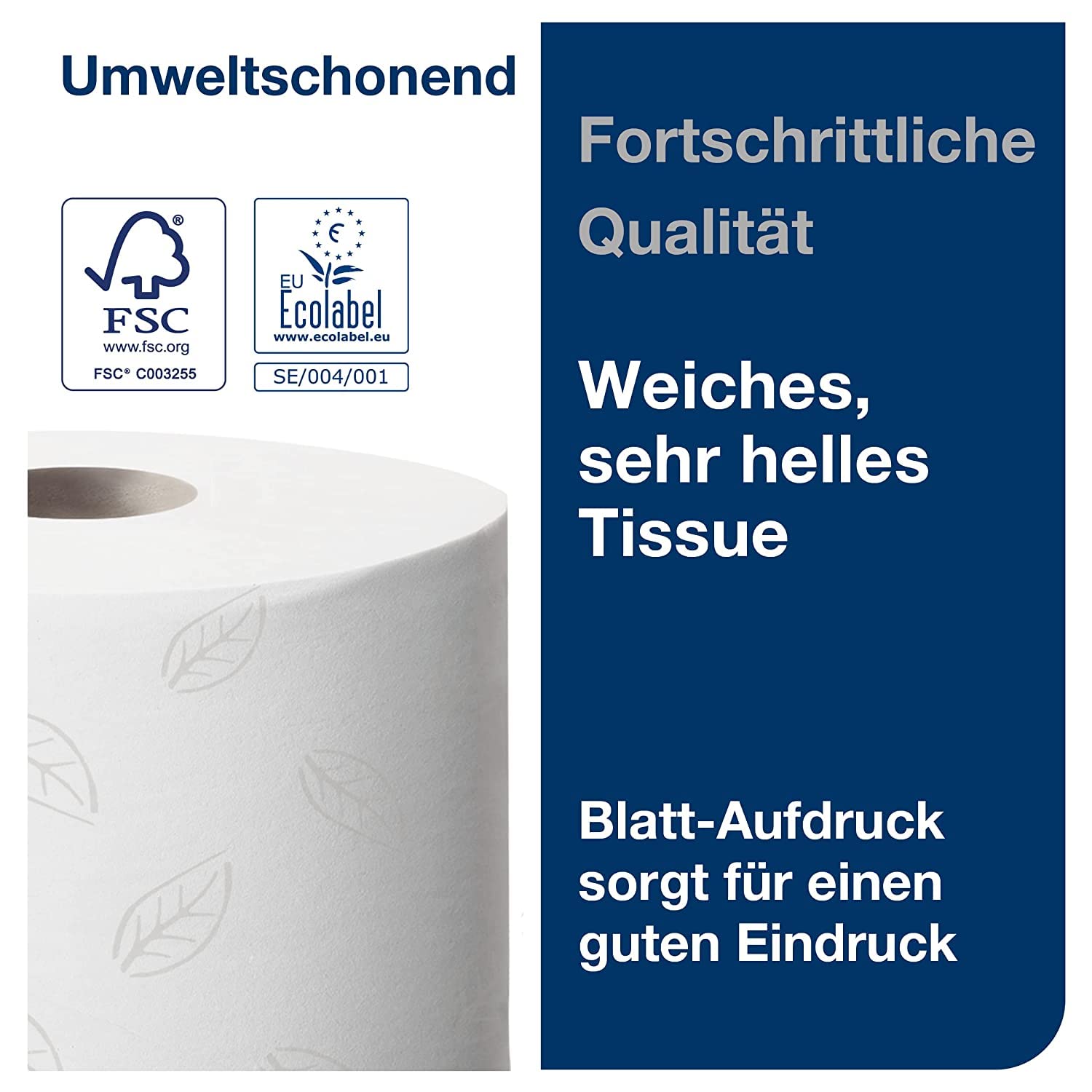Tork SmartOne Mini Toilettenpapier Weiß T9, Advanced, 2-lagig, 12 × 620 Blatt, 472193