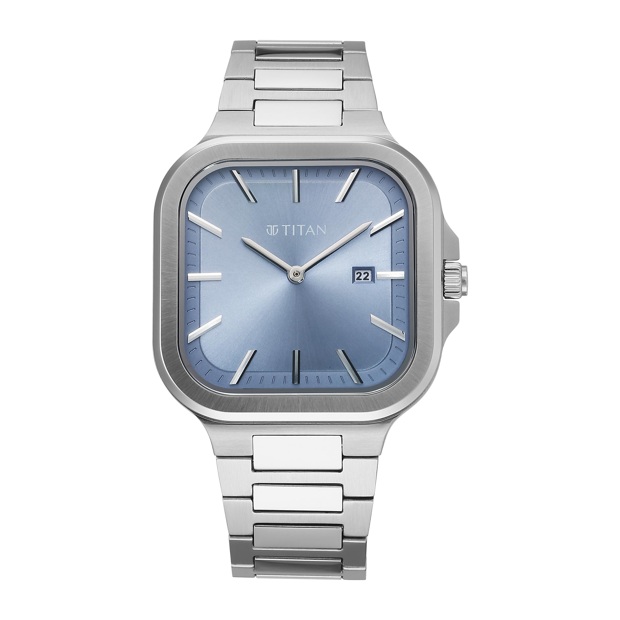 Titan Classique Slim Square Quartz Analog with Date Blue Dial Stainless Steel Strap Watch for Men-90176SM01 (B0CRHDDB7F) Amazon Price History, Amazon Price Tracker