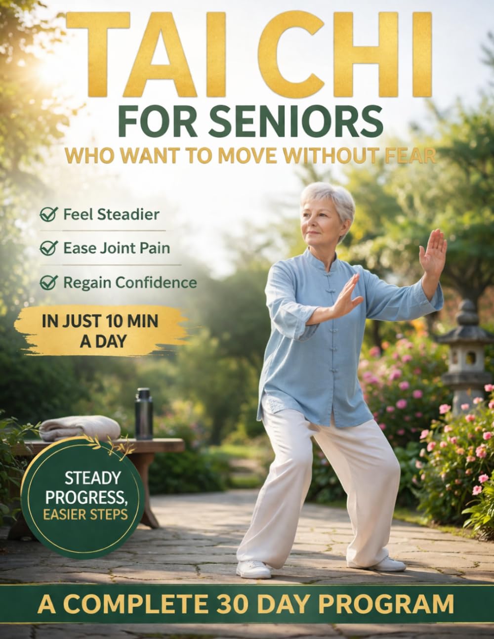 Tai Chi for Seniors Over 60: A Complete 30-Day Program to Burn Fat, Regain Balance & Eliminate Joint Pain: Easy 10-Minute Daily Routines to Stay ... &