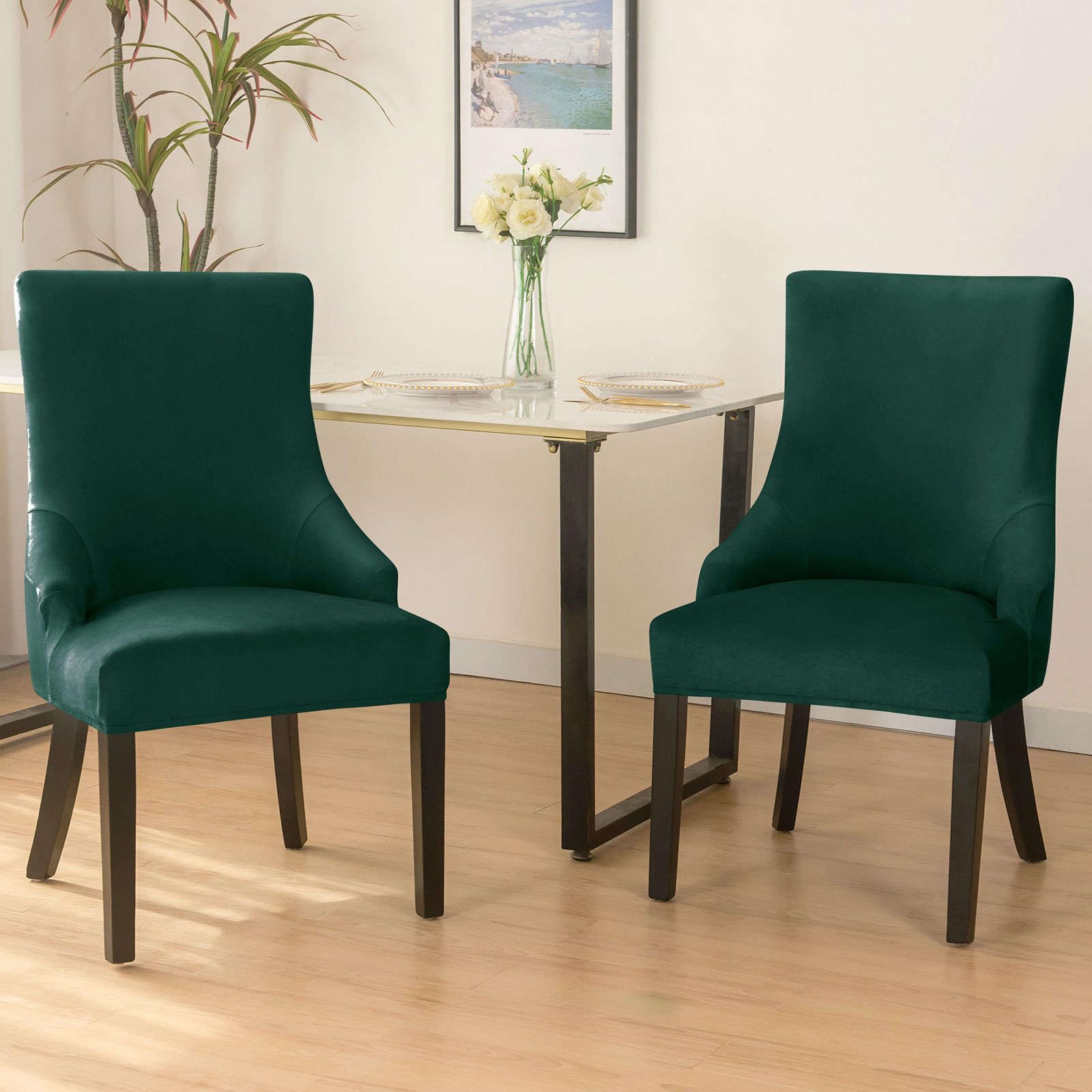 Samt Stuhlhussen 4er Set