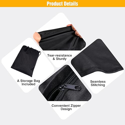 Miniatura 5 de RedSwing Cubierta para columpio de patio al aire libre de 3 plazas, impermeable y parasol de 3 plazas triple, cubierta de toldo para jardín, color