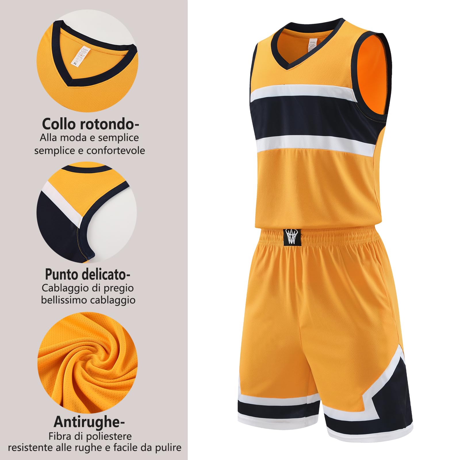 Maglie da basket personalizzata Set da basket per bambini adulti, maglia da basket con senza maniche set sportivo