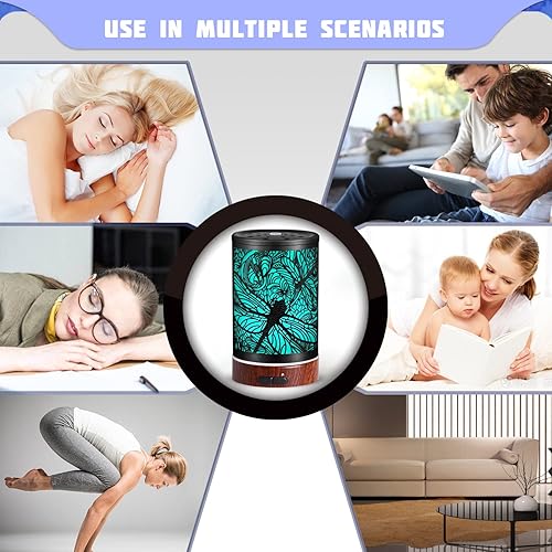 Miniatura 7 de Difusor de aceites esenciales, difusor de aromaterapia, regalos de cumpleaños para mujeres, mamá, abuela, humidificador de niebla fría de metal con