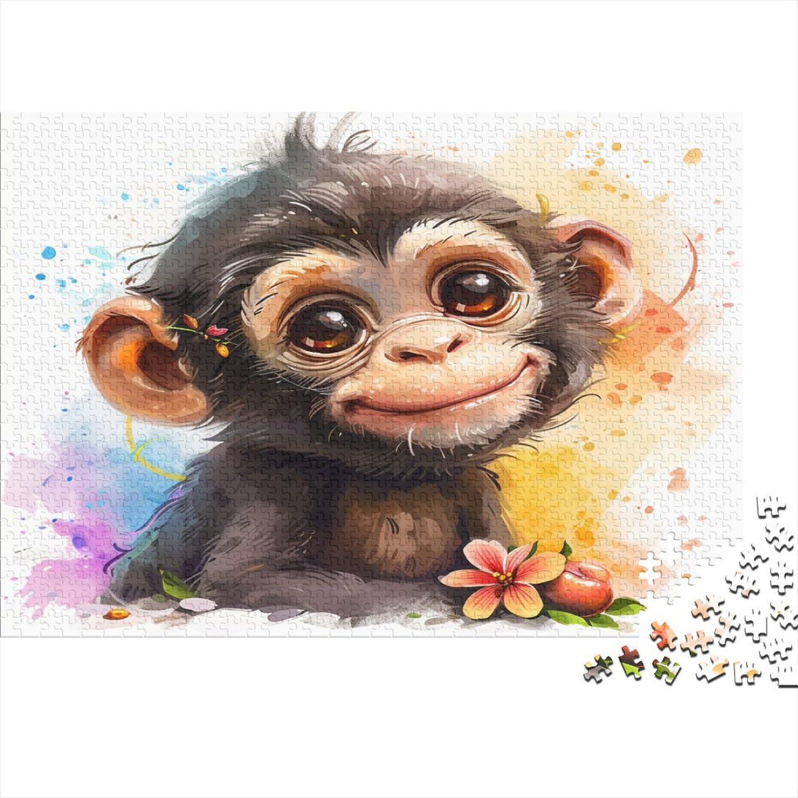 Monkey Puzzles, Puzzle 1000 elementów, Puzzle dla dorosłych, kolekcja wyzwań, niemożliwe puzzle, wysokiej jakości nadruk 1000 sztuk (75 x 50 cm)