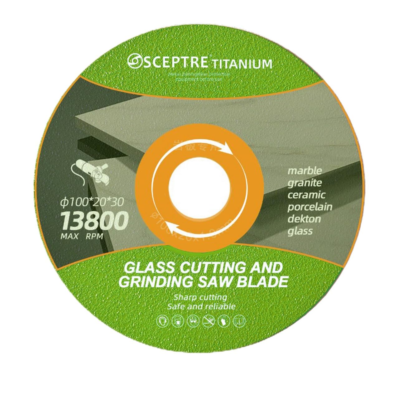 SCEPTRE Professional Glass Cutting and Grinding Saw Blade Disc For, 100mm Cutter with 13800 RPM Cutter Disc for Marble and Granite, Glass for Angle Grinder, Dry Cutting Grinding Blade, Green (B0DDTNZG8W) Amazon Price History, Amazon Price Tracker