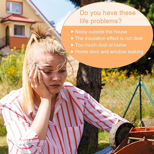 Miniatura 6 de uxcell Burlete para marco de puerta, 21 pies x 0.43 pulgadas, tira de espuma autoadhesiva para ventana, tira de espuma flexible insonorizada para