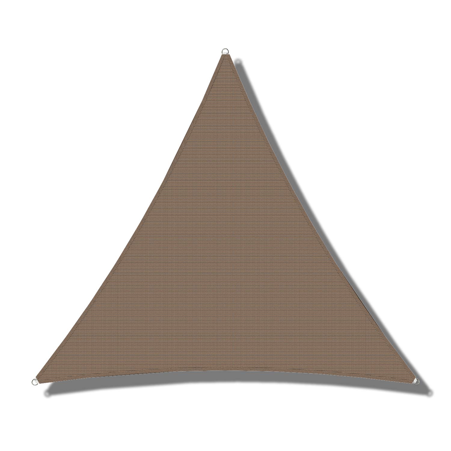 SHINPORT 6'x6'x6' Sun Shade Sail Canopy Sunshade Outdoor Triangle Fabric Cloth Screen for Patio Garden Yard Deck Pergola Canopy, Brown