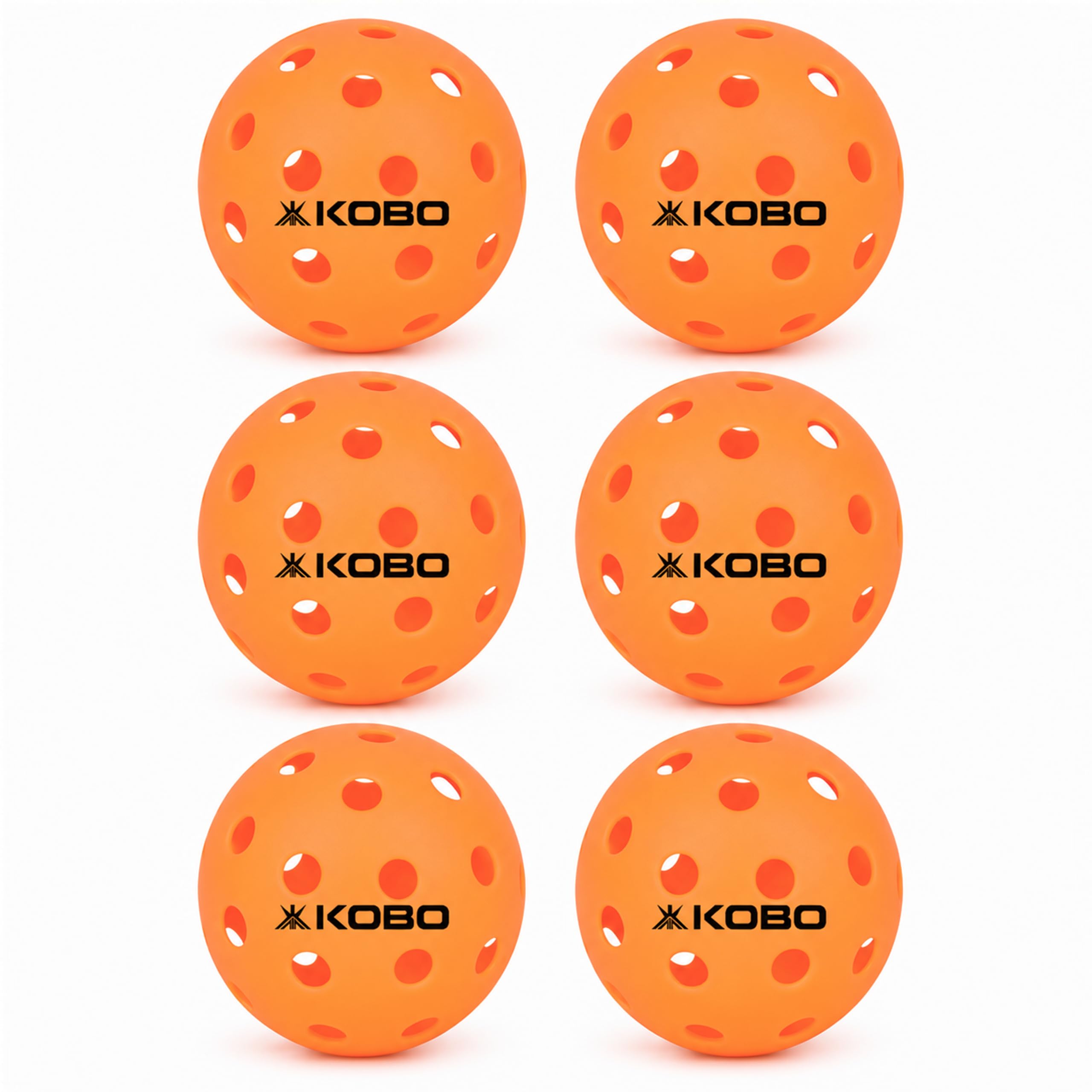 Kobo TPE Outdoor Pickleball Balls, 40 Holes, Matches & Practice, Pack of 6 | Official Size 74mm | Consistent Bounce | Precision Flight | Crack-Resistant | All-Weather Performance-image-18
