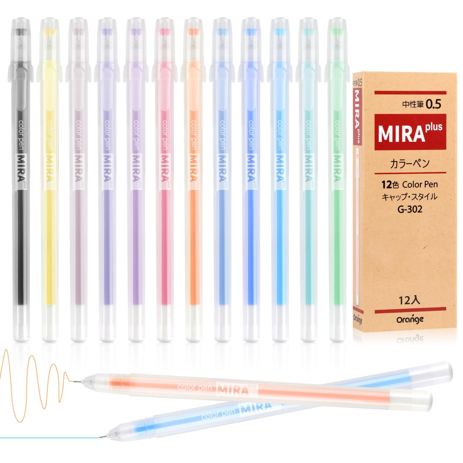 Excefore Multicolor Gel Ink Pens, 12 pcs 12 Colors Liquid Ink Rollerball Pen, 0.5mm Fine Point Ballpoint Pens, Waterproof Gel Pen for Artists, Students, and Planners, Journaling Kit