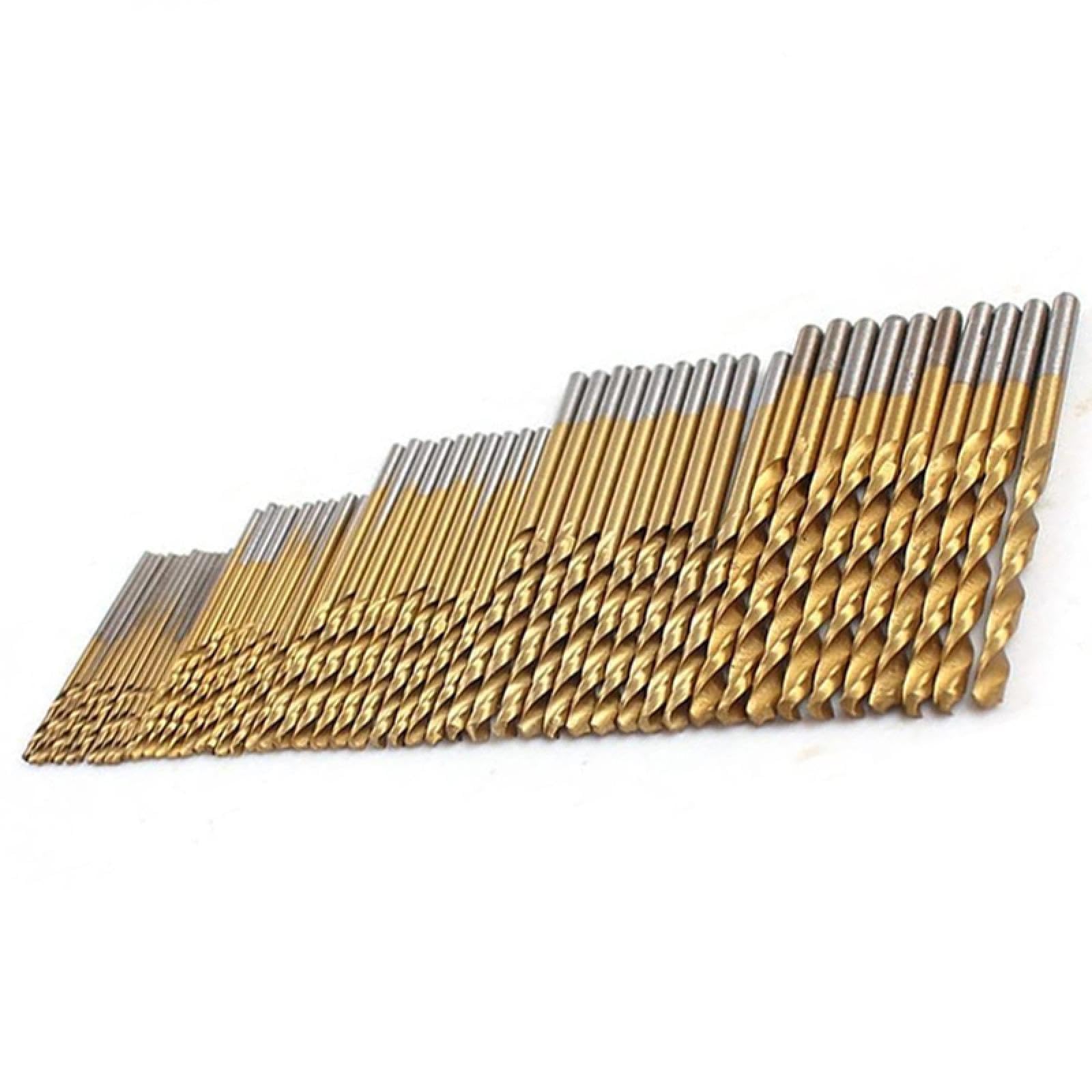 Juego de brocas helicoidales de cobalto para metal, acero inoxidable duro, hierro fundido, madera, aluminio y cobre, con vástago redondo (broca de cobalto 50)