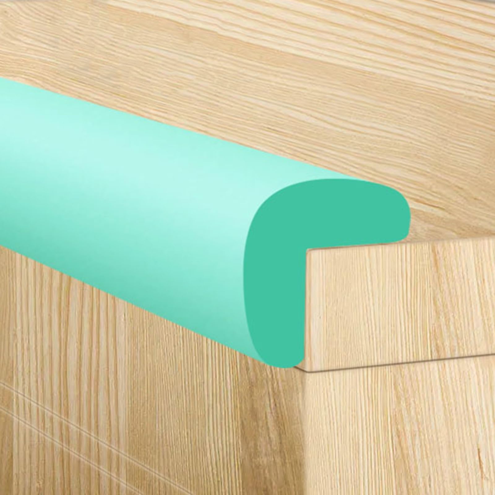 Listwa ochronna do krawędzi stołu, Szersze i grubsze meble stoły Odbojniki zabezpieczające przed dziećmi(Light Green,2.3cm*5m)