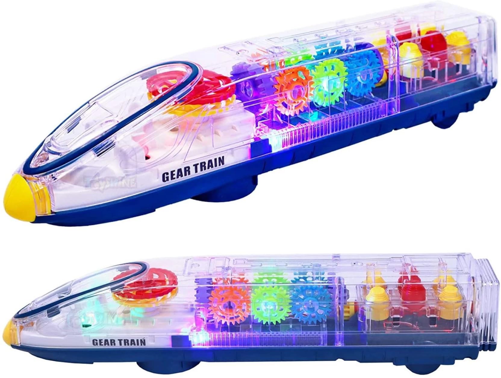 Toys Treasure Long Transparent Toy Train with 3D Gears, Light Music & Bump n Go Action Bullet Train for Kids/Toddlers | Kids Toys for 2-5 Years | Train Toys for Kids (B0CTGJ1694) Amazon Price History, Amazon Price Tracker