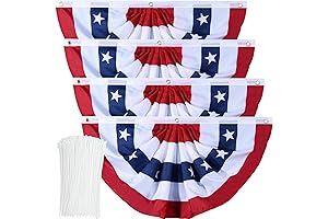 4th of July Bunting Patriotic Pleated Fan Flag