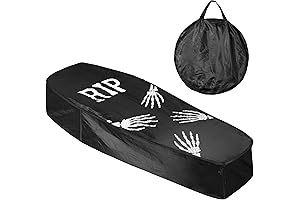 5ft Halloween Pop Up Black Coffin Outdoor Decoration