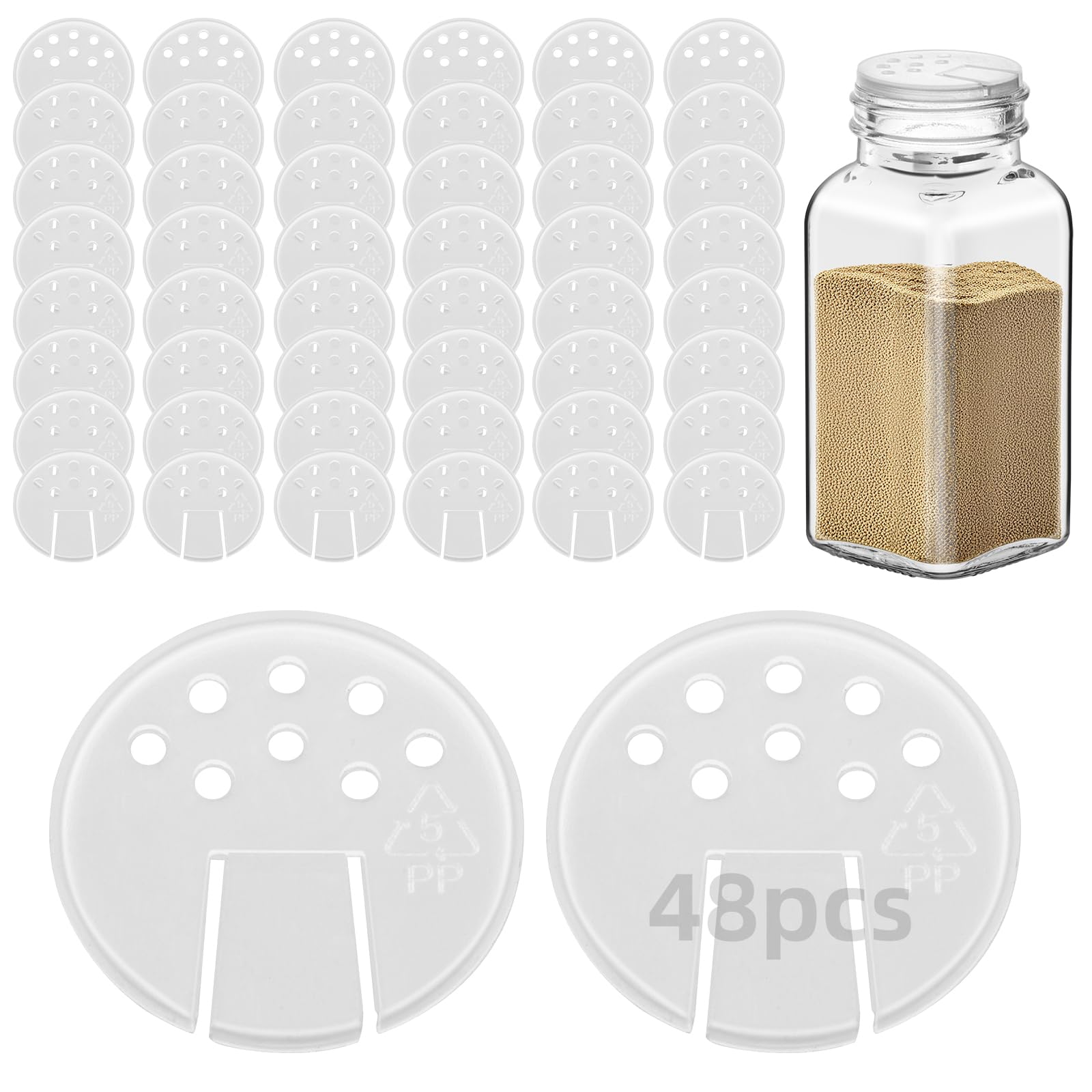 Photo 1 of eispap Plastic Spice Jar Lids Adapters