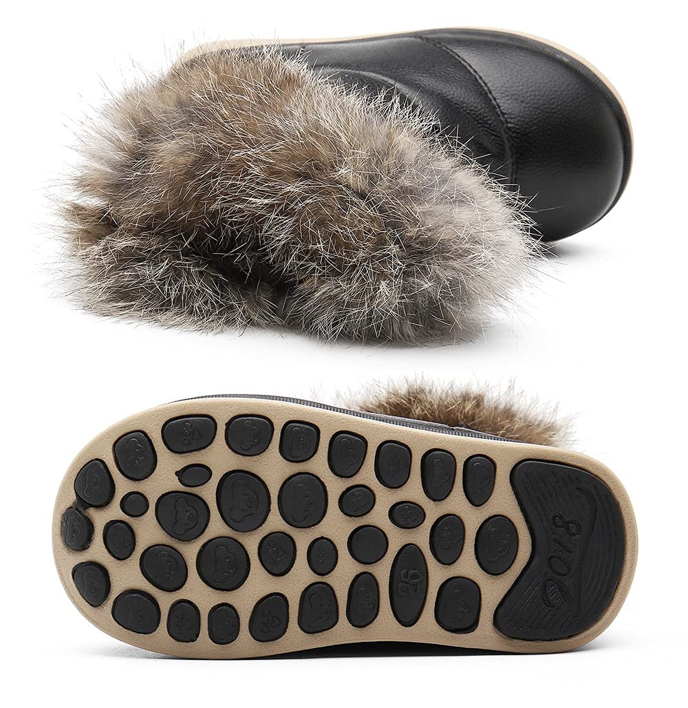 Gaatpot Stivali per Bambine e Ragazze Stivaletti da Neve Scarpe con Invernali Stivale con Imbottitura Calda Impermeabili PU Unisex – Bambini