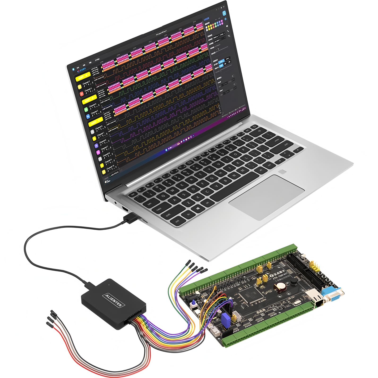 Logikanalysator DL16 250MHz Maximaler Abtastrate 16-Kanäle Logikanalysator Werkzeuge ARM FPGA Debug Protokolldecodierung Software (DP16)