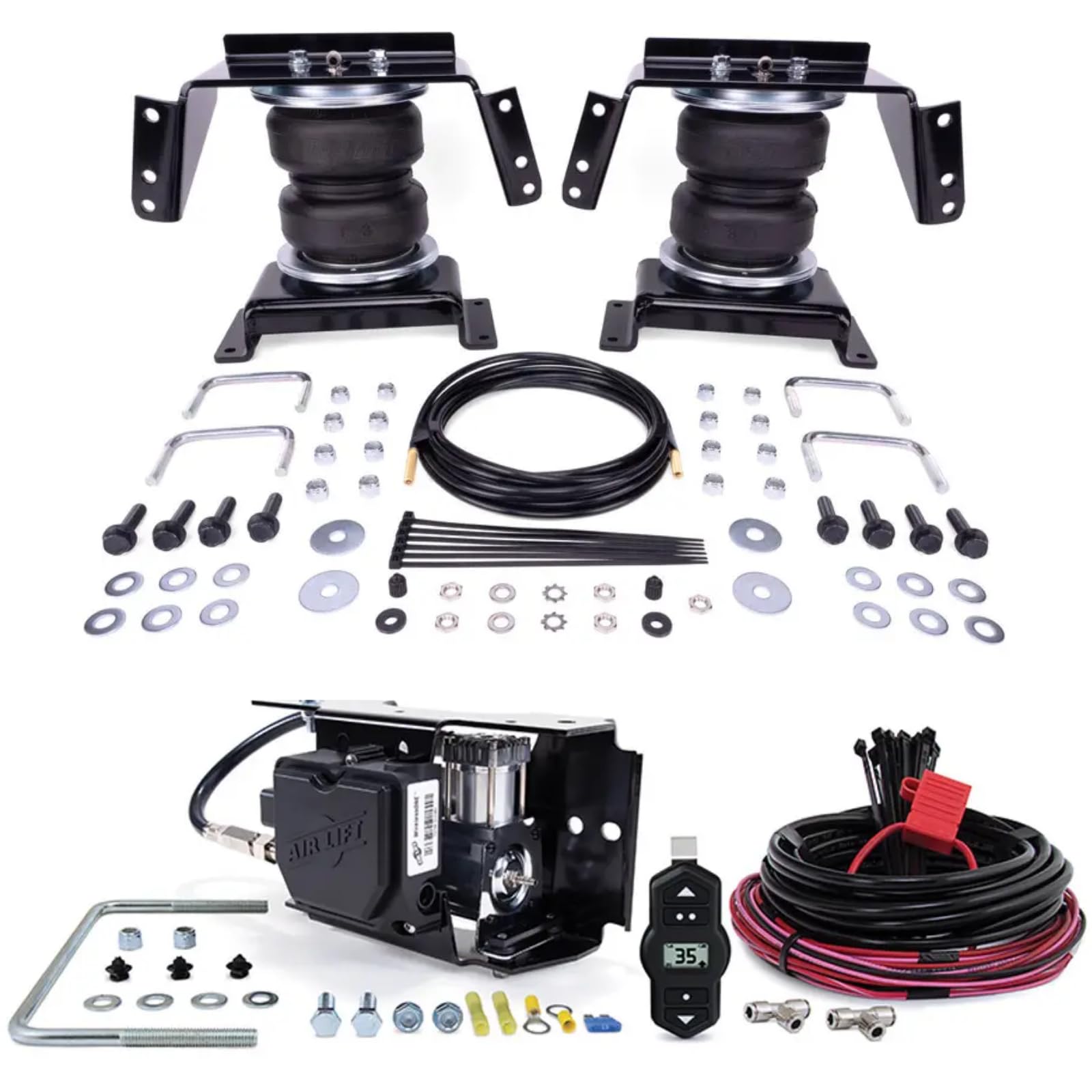 TrendsAuto Air Lift LoadLifter 5000 Air Spring Kit & WirelessONE Compressor with EZ Mount Fits 2019-2026 Ram 3500 Commercial Chassis Cab DRW |
