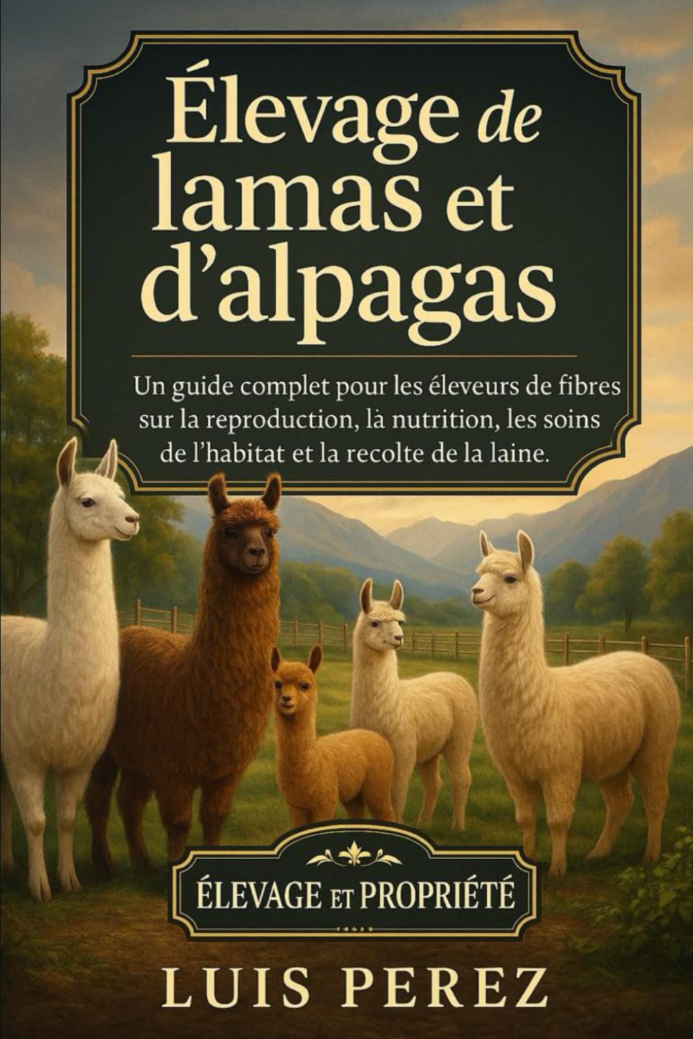 ÉLEVAGE DE LAMAS ET D’ALPAGAS: Un guide complet pour les éleveurs de fibres sur la reproduction, la nutrition, les soins de l’habitat et la récolte de la laine.