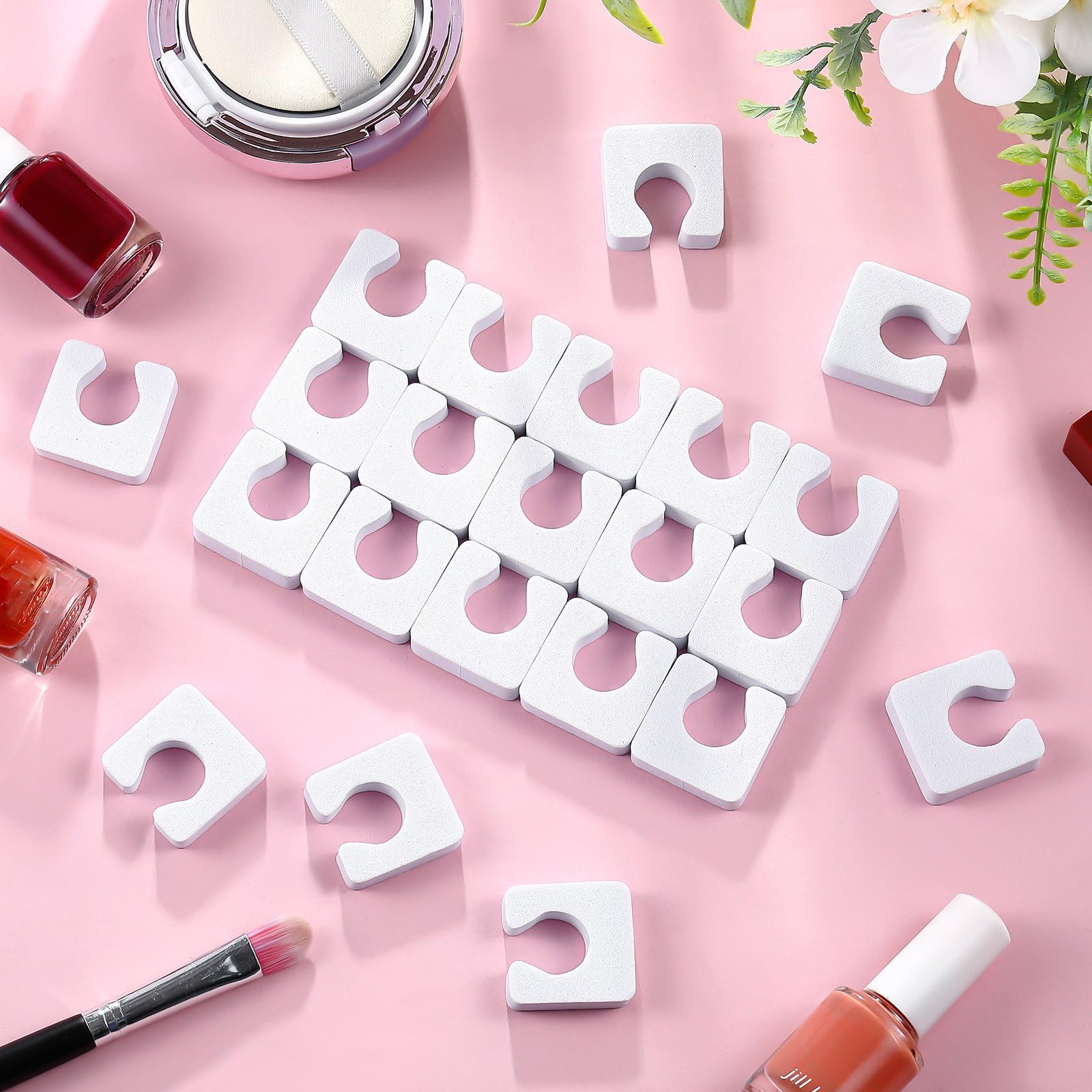Mumufy 1000 separadores individuales de dedos de pedicura, espaciadores de espuma suave, cómodos separadores de dedos de los dedos, pedicura para mujeres, hombres y niñas, manicura de pies, esmalte de