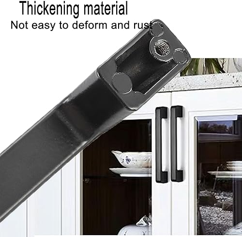 Miniatura 5 de Paquete de 10 manijas cuadradas de 4.13 pulgadas con centro de agujero de 3.77 pulgadas, manijas de gabinete de cocina de acero inoxidable,