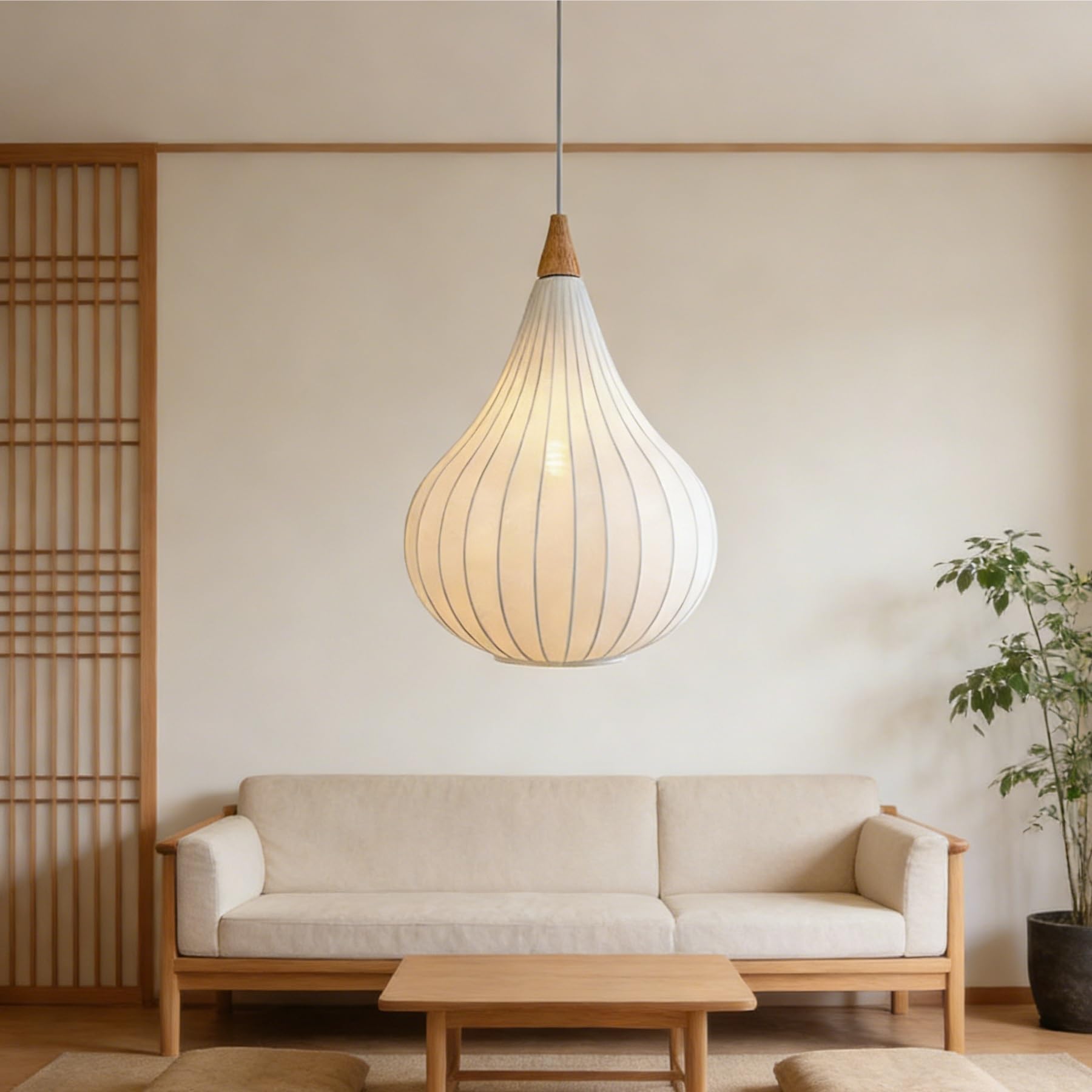 ITOSUI Modern Japanese Style Cloth Pendant Lamps Bar Ceiling Chandeliers Lighting Bedroom Lights Fixtures,Eye-catching