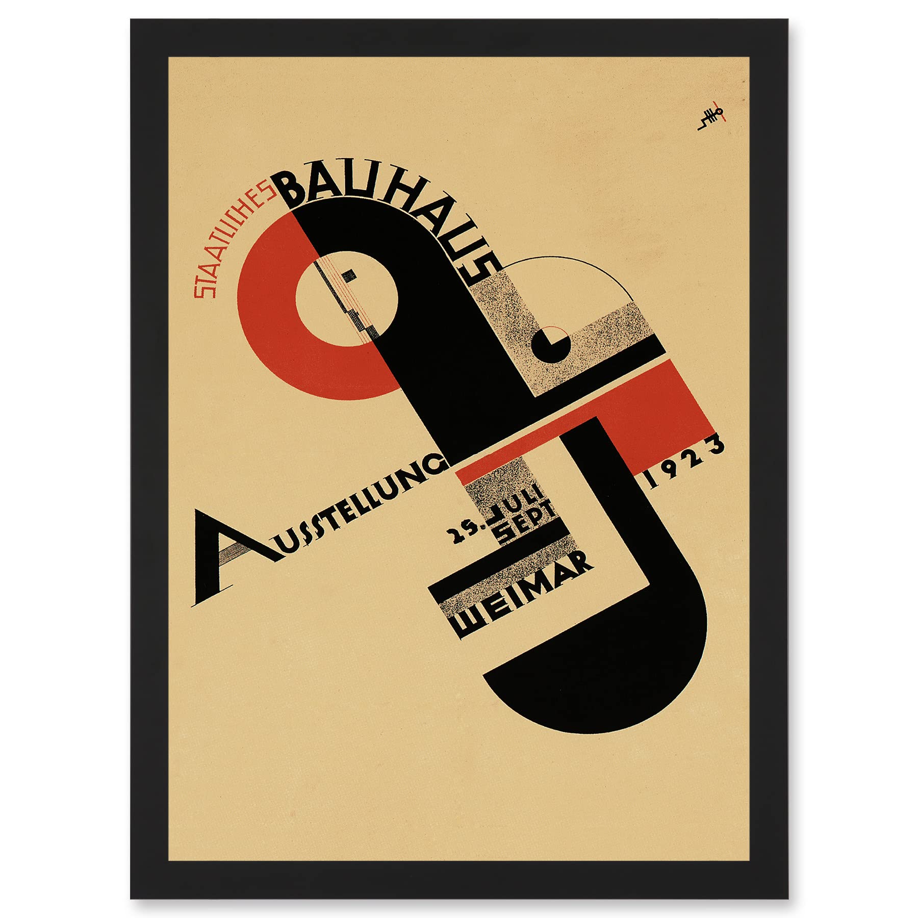 Artery8 Exhibition Bauhaus Weimar Icon Germany Vintage Retro Advert Poster Artwork Framed Wall Art Print A4