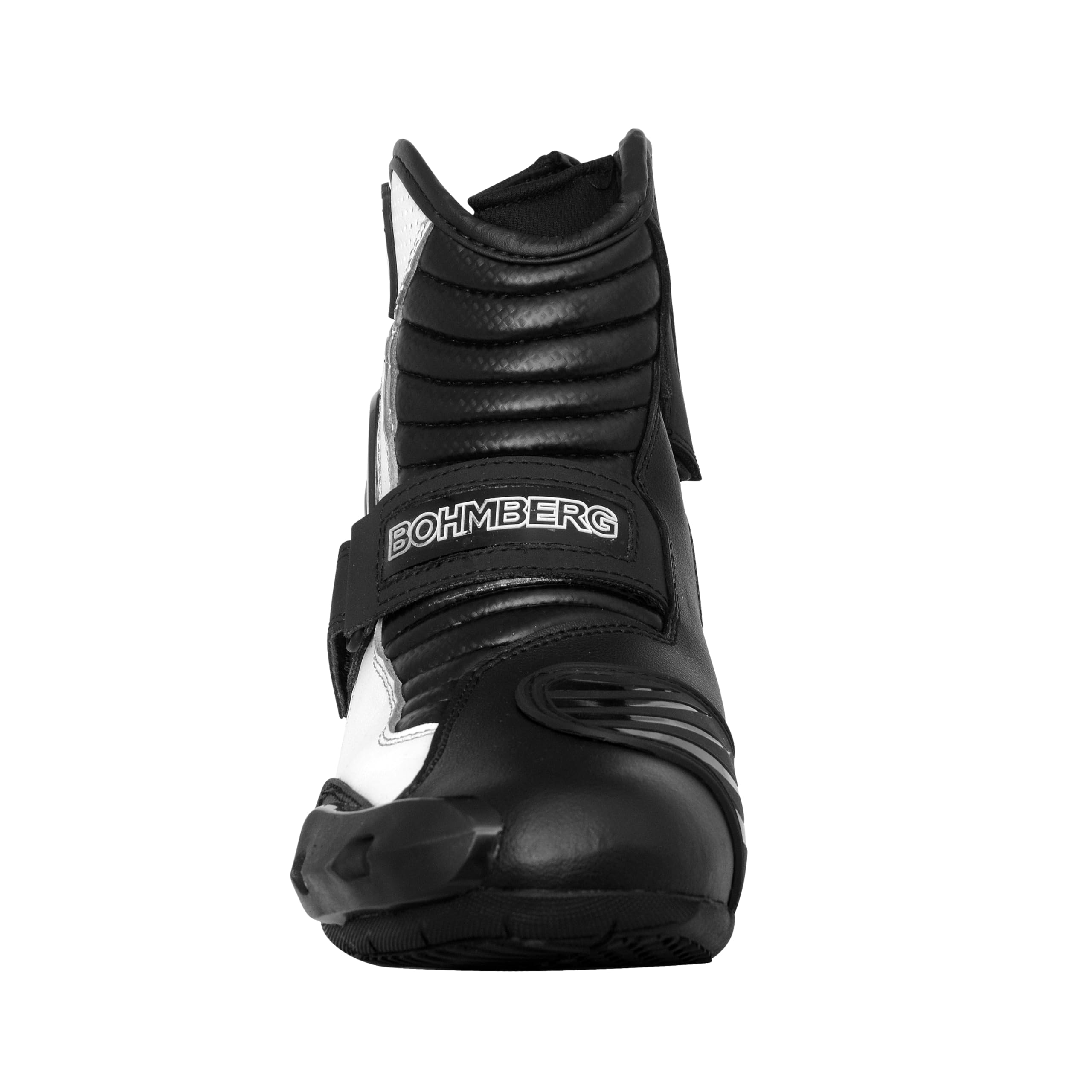 Bohmberg Bottes de moto pour hommes AUDAX, bottes de motard, bottes de moto de sport en cuir, hydrofuges avec protections renforcées attachées