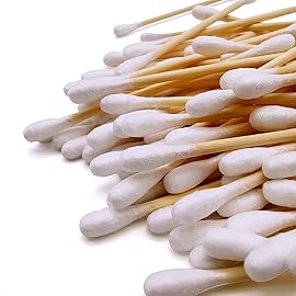 1500pcs Natural Bamboo Cotton Buds,Organic Biodegradable Cotton Swabs