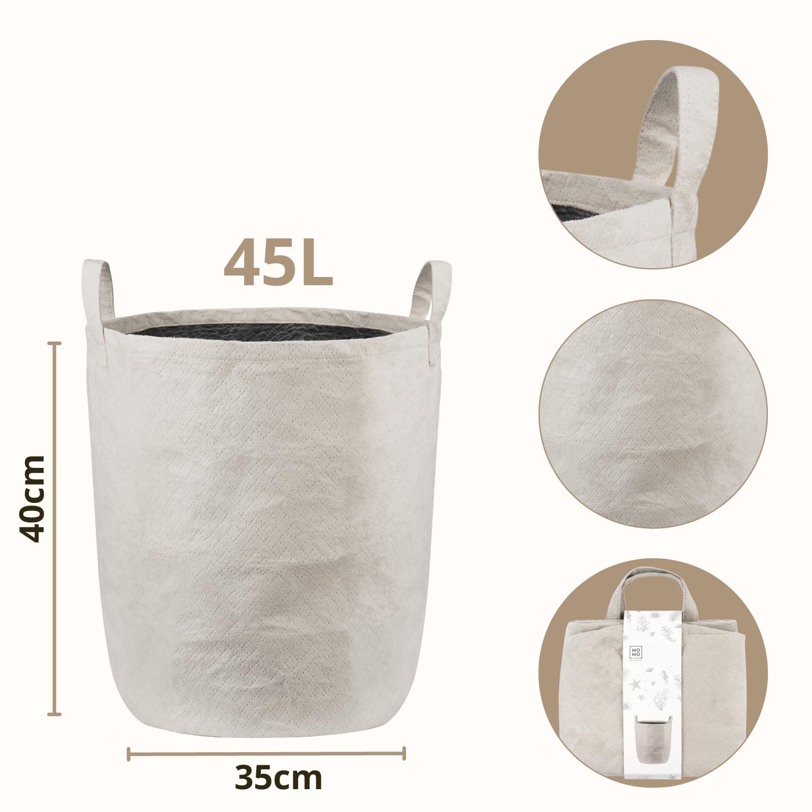 XXXL Opbergmand - Katoenen wasmand voor dekens in de woonkamer - 55x35 cm