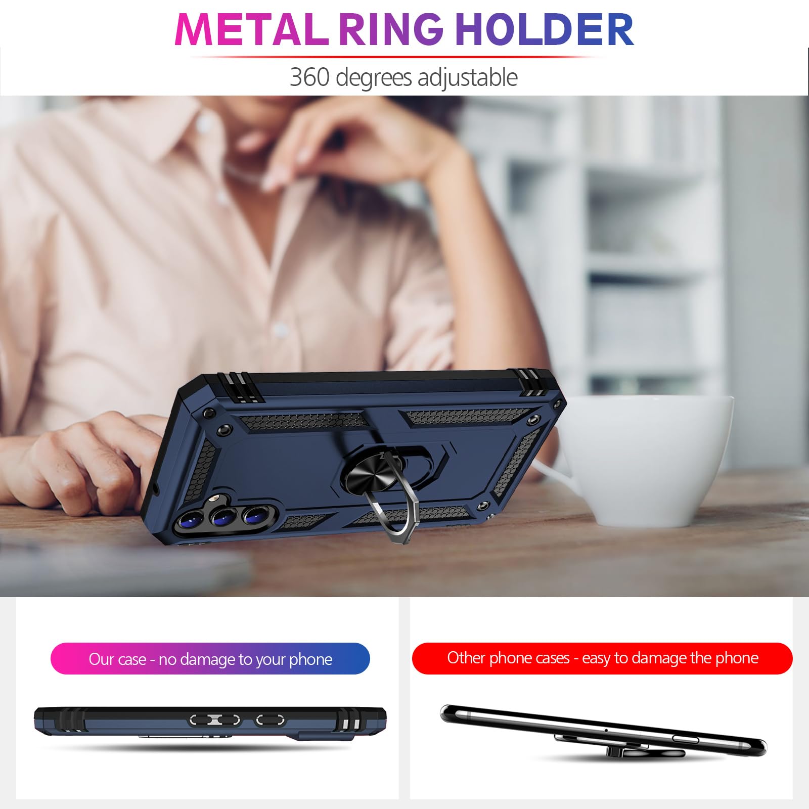 Amazon.com: for Samsung Galaxy S24 Case with Screen Protector, Military Grade Rugged Shockproof Heavy Duty Galaxy S24 5G Protective Cover for Samsung S24 5G Magnetic Ring Kickstand Phone Case (Blue) : Cell Amazon.com: for Samsung Galaxy S24 Case with Screen Protector, Military Grade Rugged Shockproof Heavy Duty Galaxy S24 5G Protective Cover for Samsung S24 5G Magnetic Ring Kickstand Phone Case (Blue) : Cell