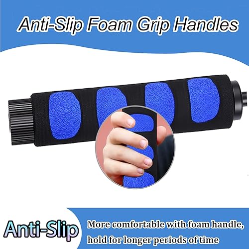 Vista 4 de Ponydash - 2 cuerdas para salto de velocidad (para hombres y mujeres), ligeras, ajustables y durables, asas de espuma cuerda de saltar ideal