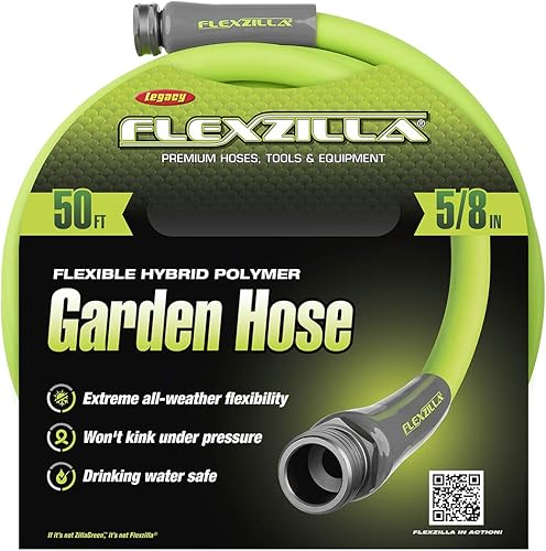 Miniatura 3 de Flexzilla ZillaGreen - Manguera de jardín de 58 pulgadas x 50 pies, resistente, ligera, segura para el agua potable, ZillaGreen, HFZG550YW-E y