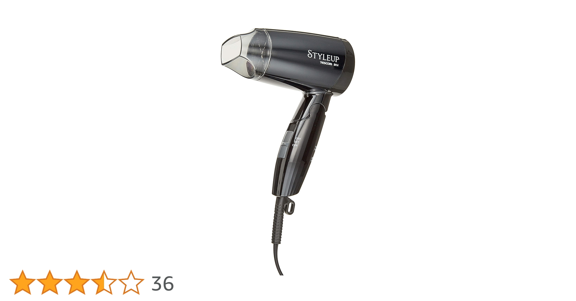 Amazon | テスコム STYLEUP ヘアードライヤー ブラック BI14-K
