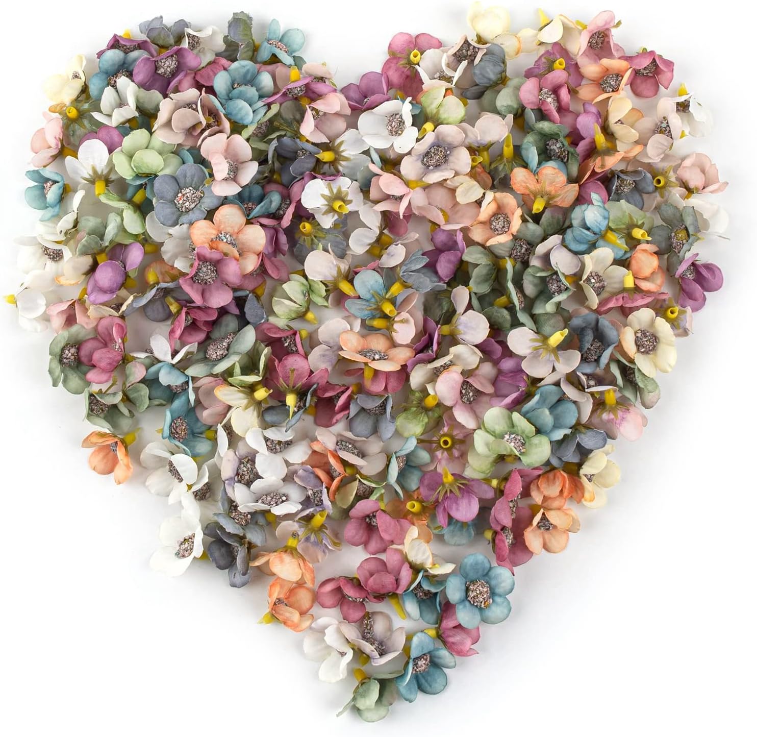 Framendino, 200 Pack Small Fake Flowers for Crafts