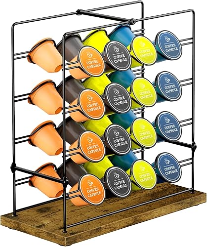 Soporte para cápsulas de café, soporte organizador de almacenamiento de café, soporte moderno para cápsulas K con 32 cápsulas de almacenamiento de