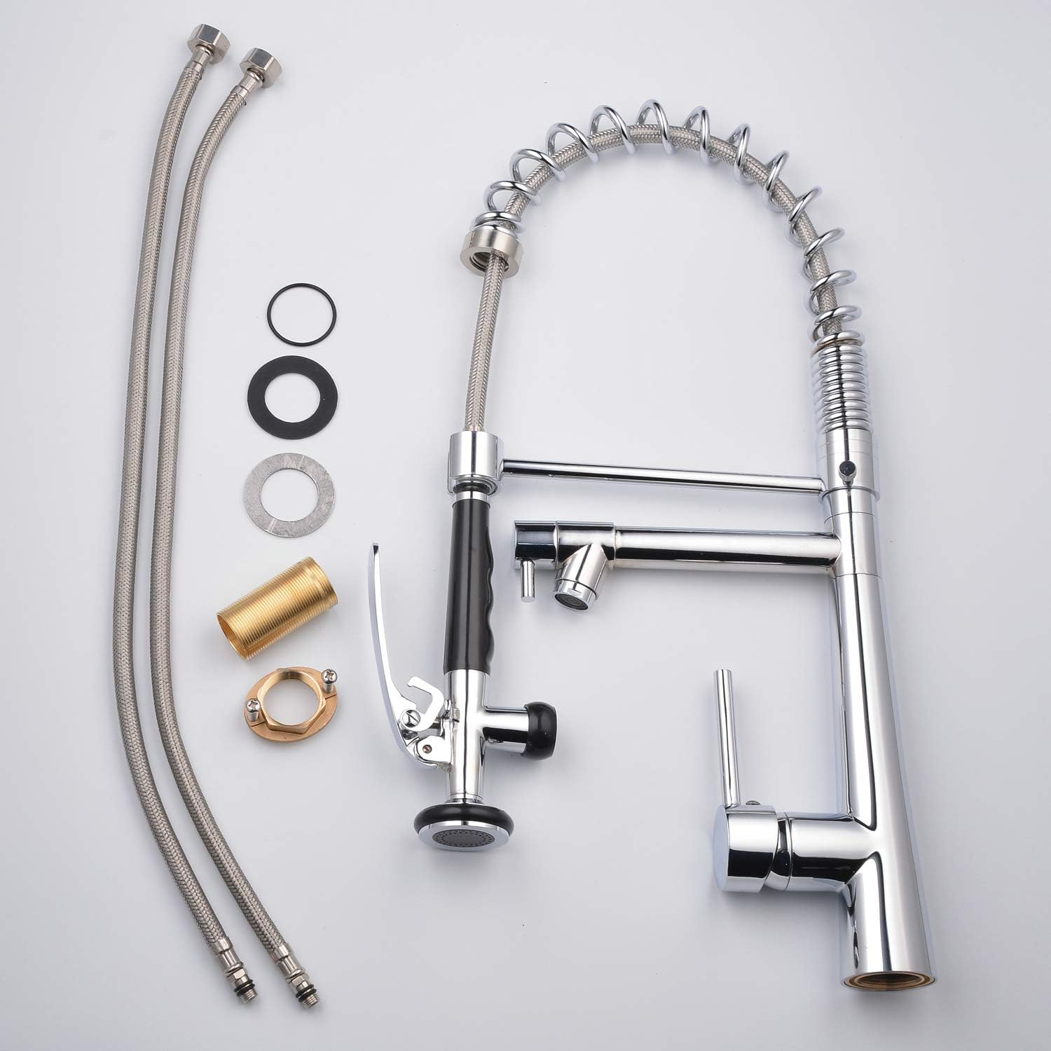 Gеt Chеар Prісе Kitchen Faucet Commercial Pull Down Sink Mixer Single Handle Dual Function Swivel Spout Luxury Chrome Finish Leekayer Buу 1 gеt 1 Kitchen Faucet Commercial Pull Down Sink Mixer Single Handle Dual Function Swivel Spout Luxury Chrome Finish Leekayer