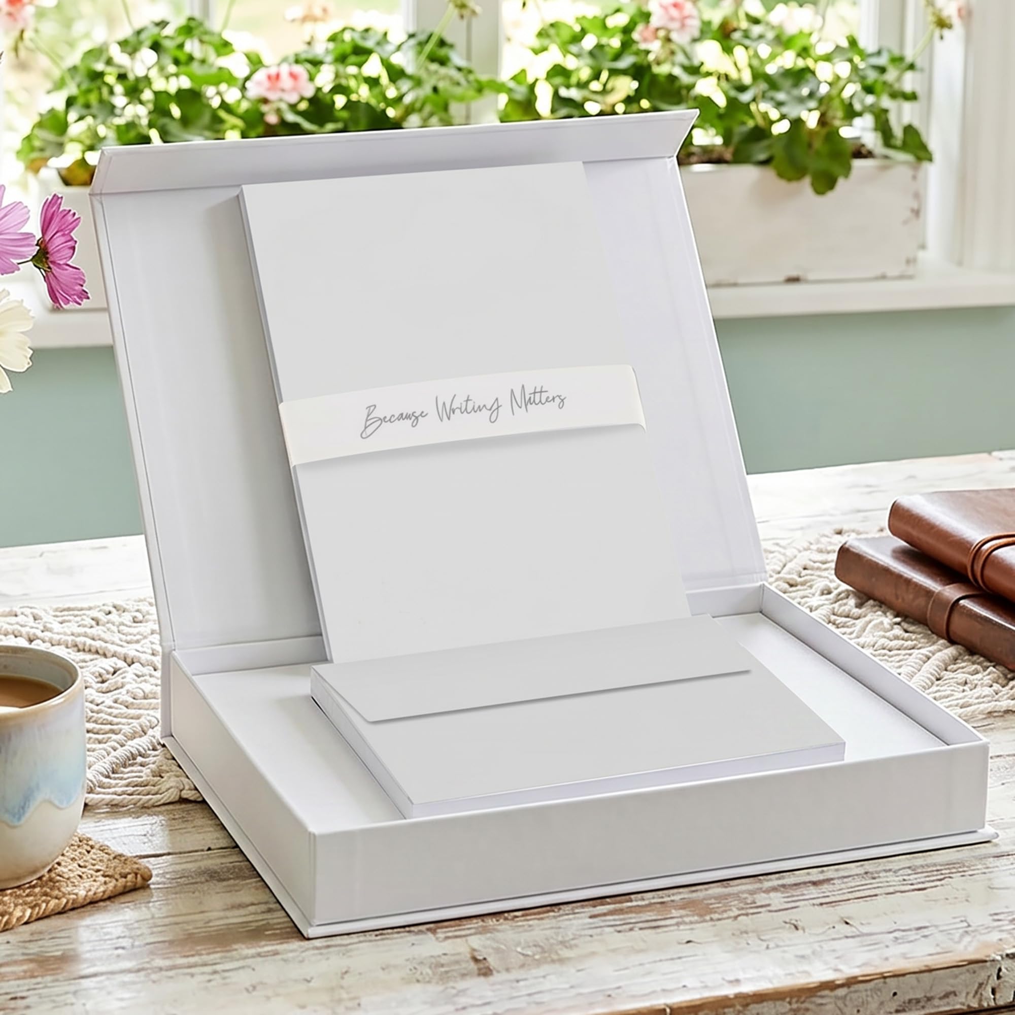 Me Loovely Briefpapier und Umschläge, blanko, A5-Größe, Briefpapier, Schreibwarenbedarf, Multipack mit 40 Stück, mit Geschenkbox, 40 Briefe mit Umschlägen und Geschenkbox
