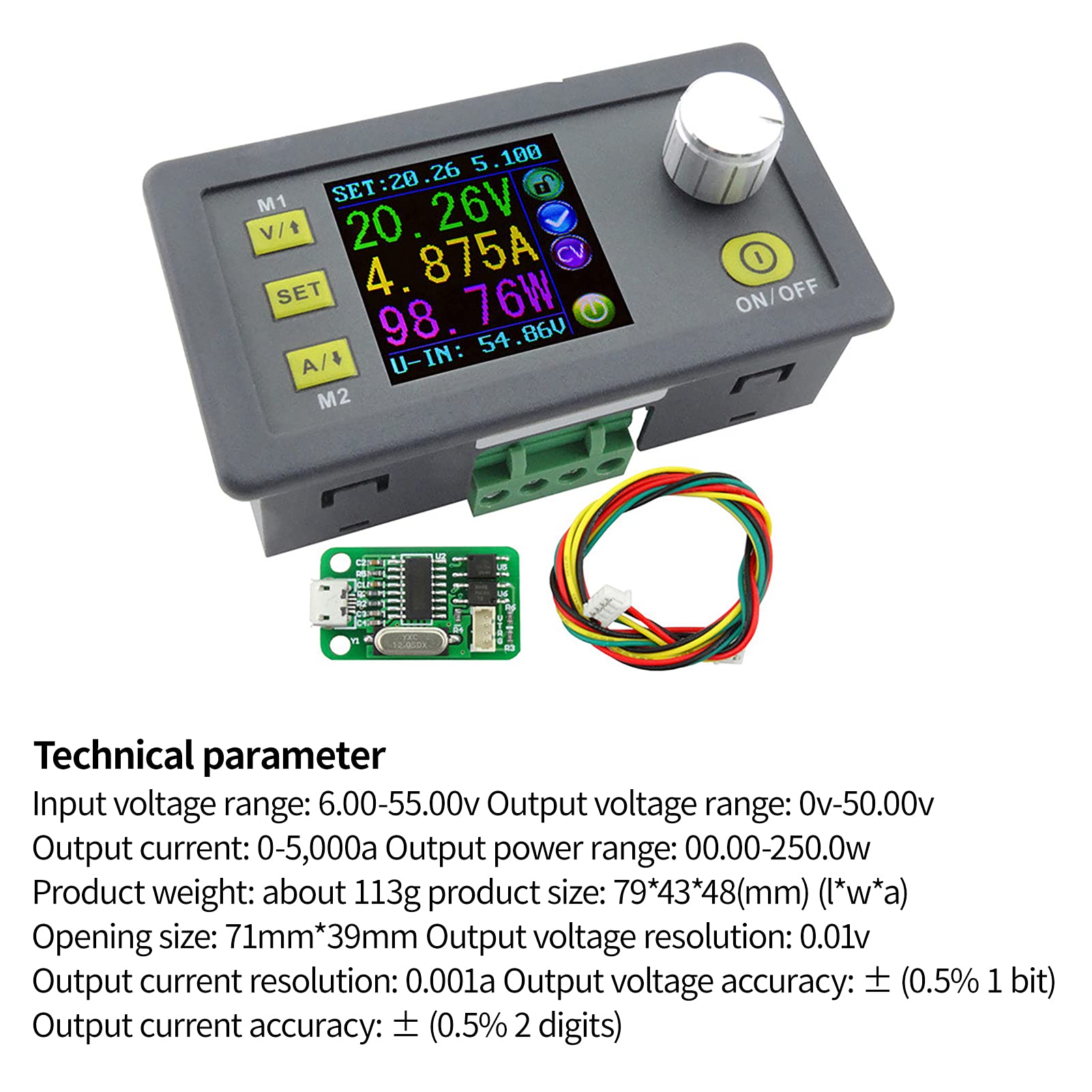 Jadeshay Regulador de Voltaje 6-55V a 0-50V Convertidor DC-DC Step-Up Boost Converter Step Down Buck Ajustable Convertidor 250W 0-5000A Fuente Alimentacion Regulable Controlador de Carga Solar 12V