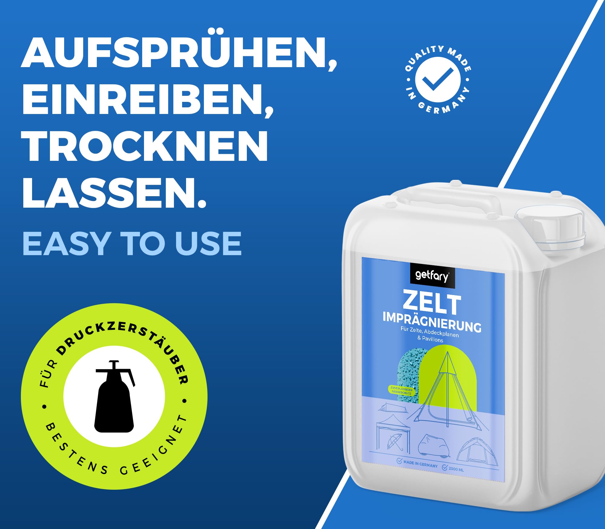 KLARBERG Imprägnierspray Für Zelte & Pavillons - Biologisch Abbaubarer Nassschutz