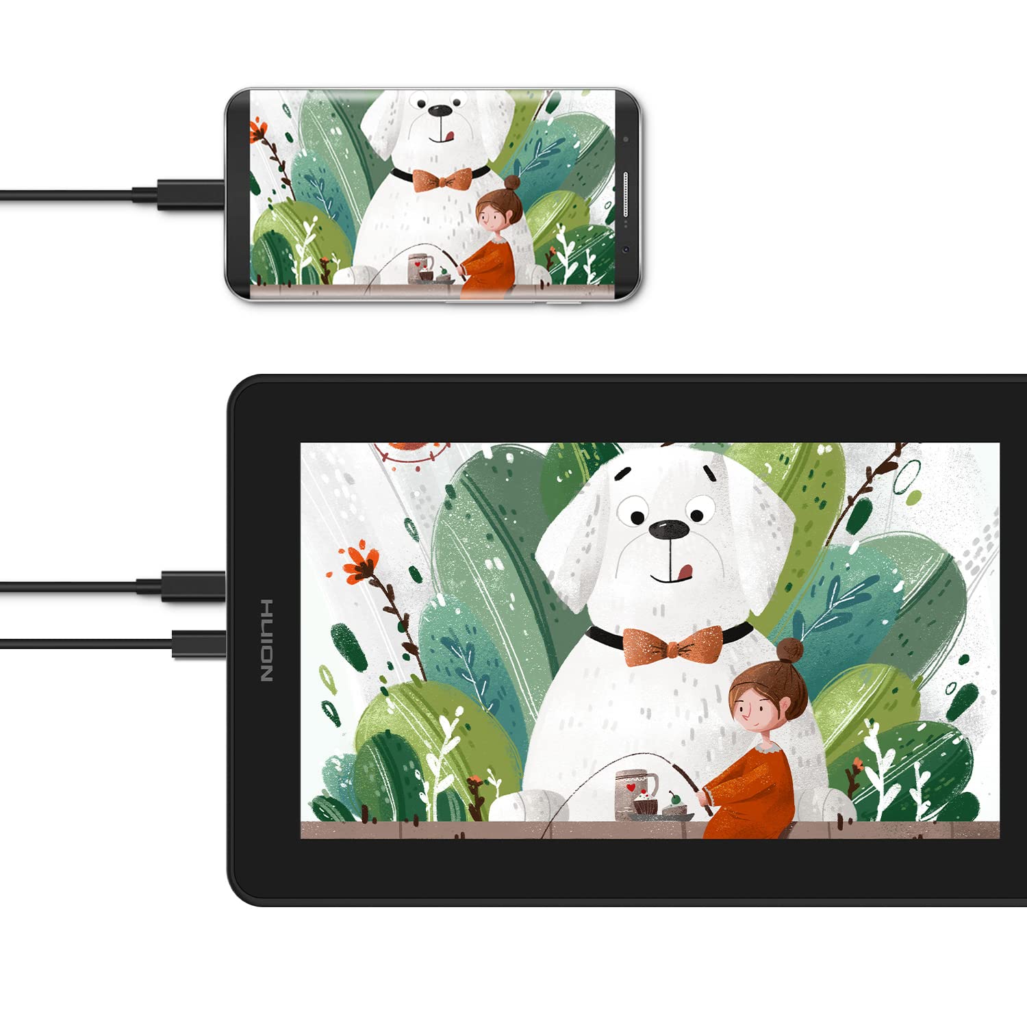 HUION HUGS1161 - Tavoletta grafica 11,6" Canvas 12 8192, Kad. 8 tasti, 5080LPi, LCD, colore: Nero