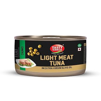 Tasty Nibbles Light Meat Tuna Chunks In Extra Virgin Olive Oil 185 G X 2 (pack Of 2, 370 G)