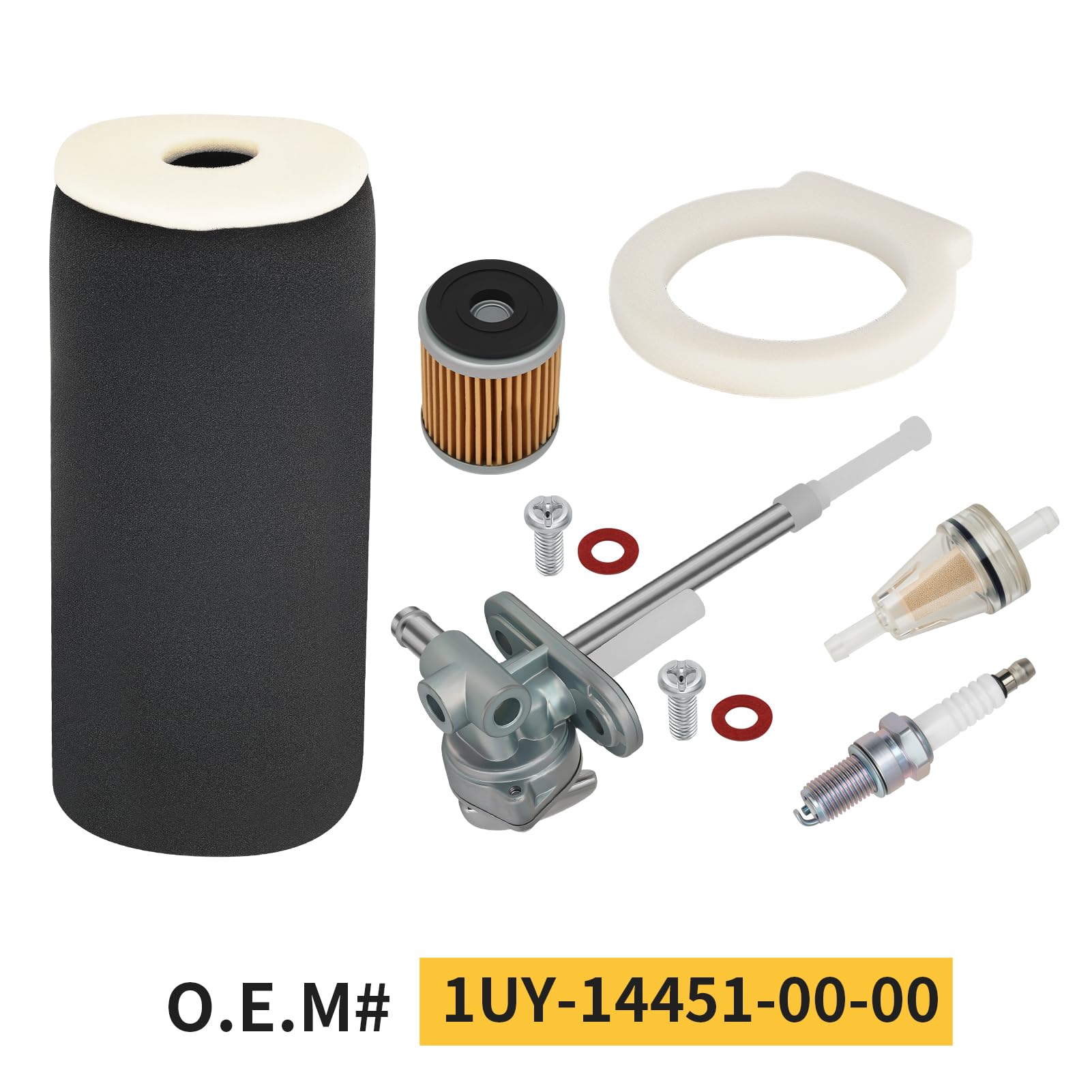 Kit filtro aria e rubinetto carburante con filtro olio adatto per Yama-ha Warrior Raptor Wolverine 350 YFM350 F X R 1987-2013 1UY-14451-00-00